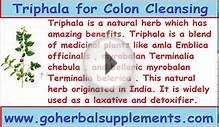 Triphala for Colon Cleansing, Trifla Supplement